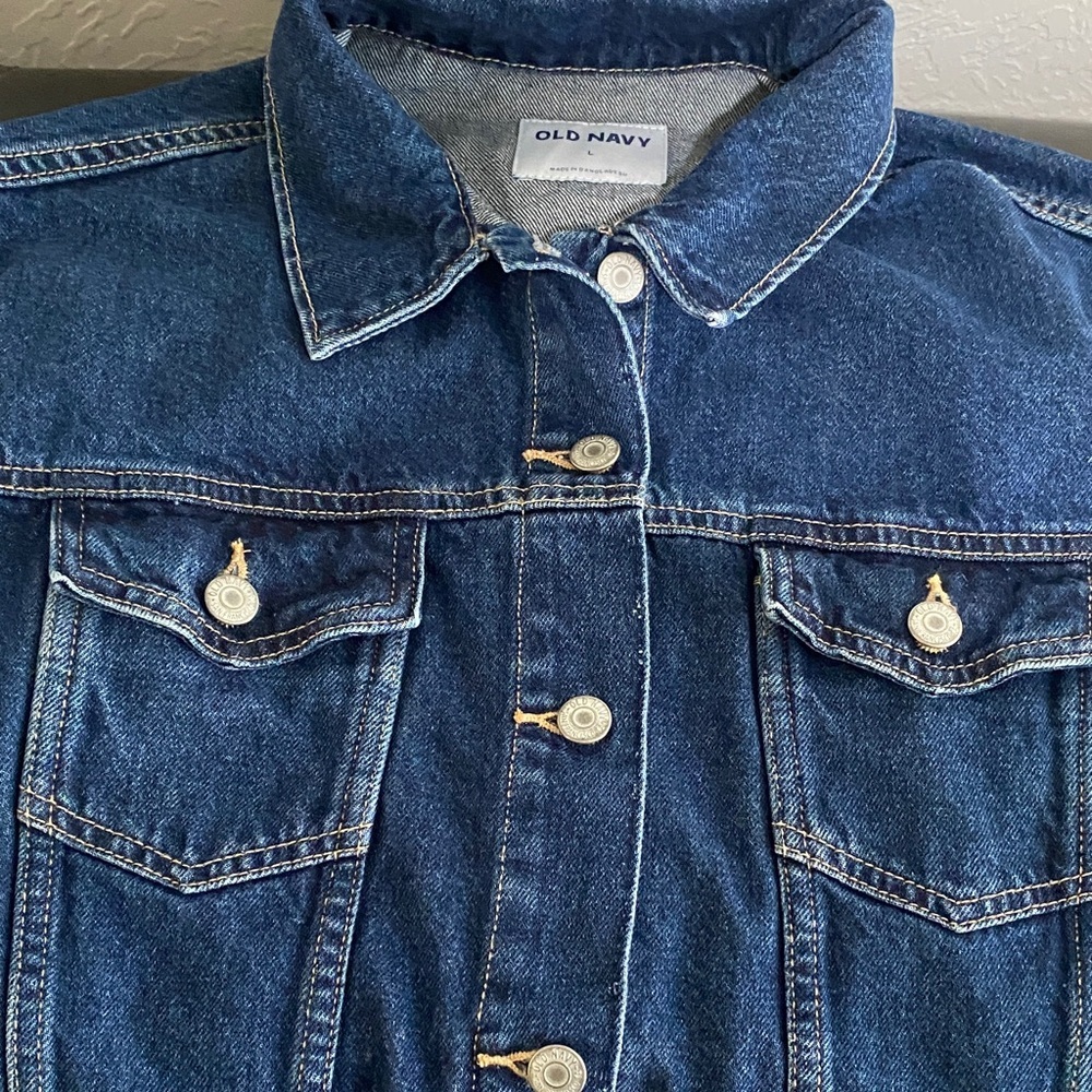 Women Old Navy Classic Blue Jean Jacket - Picture 5 of 14